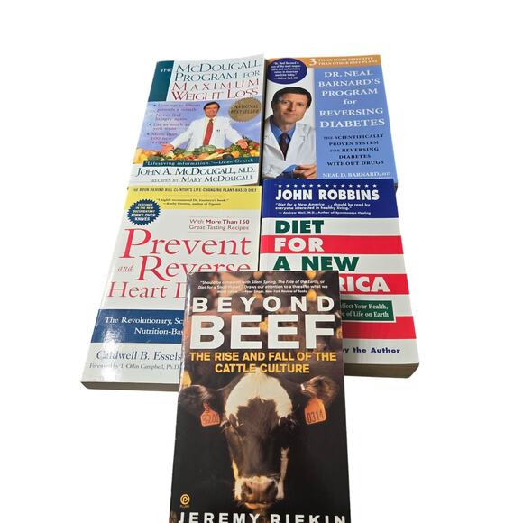 Vegan Plantbased Living Book Bundle Of 5 - Picture 1 of 12